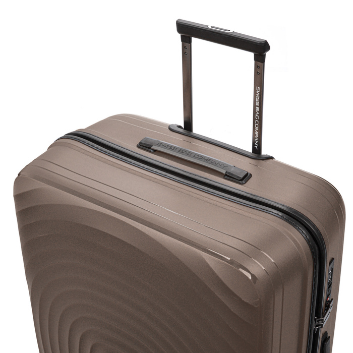 Duża walizka SwissBags Echo 77 cm szampański