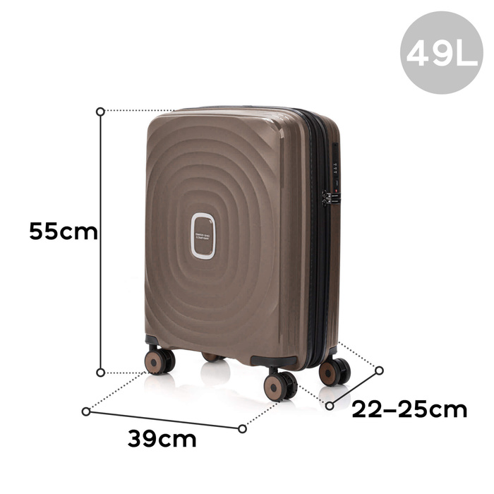 Walizka kabinowa SwissBags Echo 55 cm szampański
