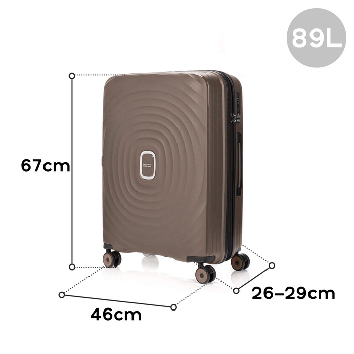 Średnia walizka SwissBags Echo 67 cm szampański