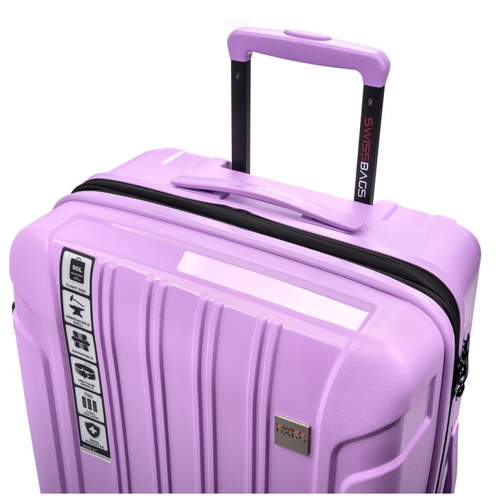 Średnia Walizka SwissBags Tourist 65cm Fioletowa