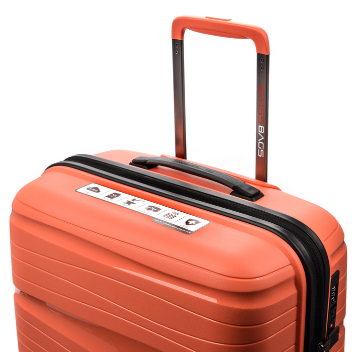 Średnia Walizka SwissBags Wave 67cm Koralowa