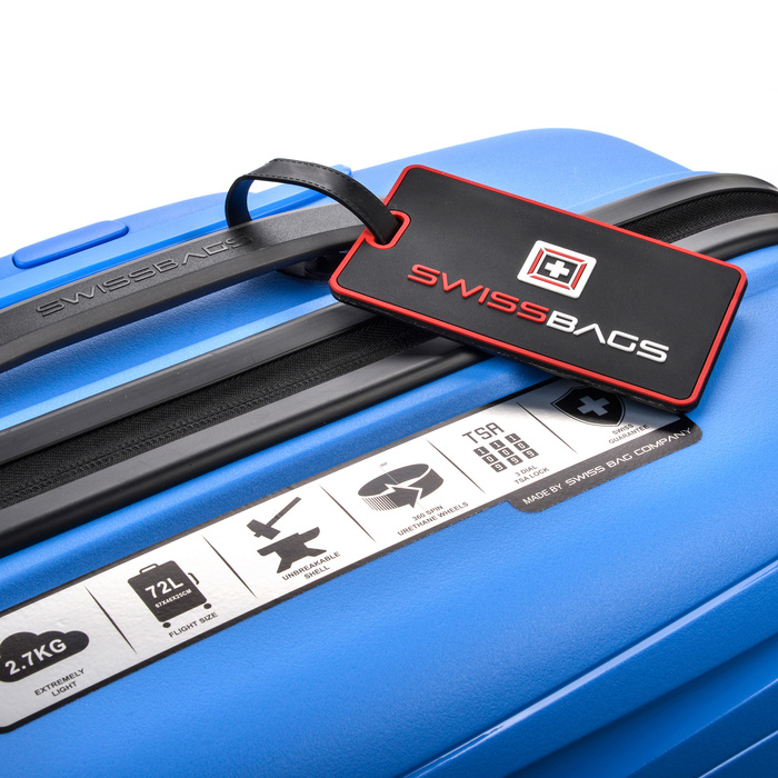 Średnia Walizka SwissBags Wave 67cm Niebieska