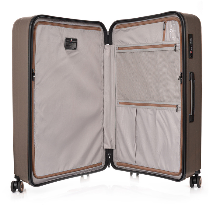 Duża walizka SwissBags Echo 77 cm szampański