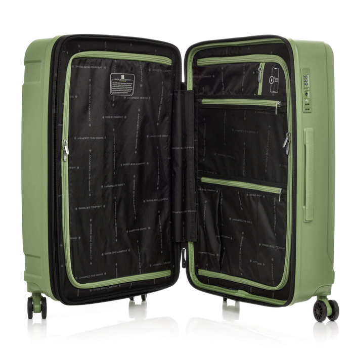 Średnia walizka SwissBags Tourist 65 cm zielony