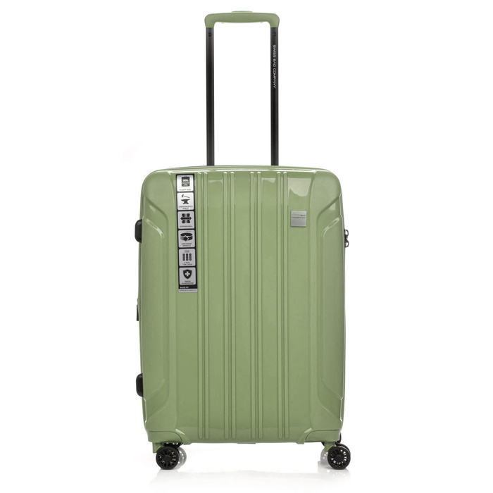 Średnia walizka SwissBags Tourist 65 cm zielony