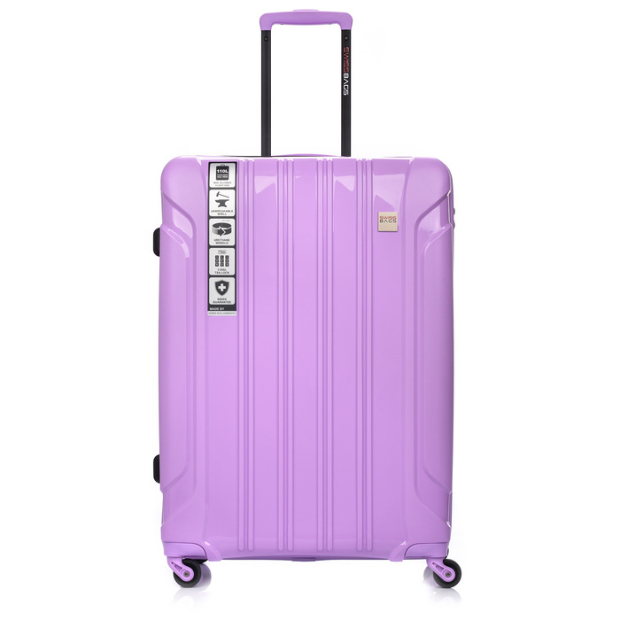Duża Walizka SwissBags Tourist 75cm Fioletowa 
