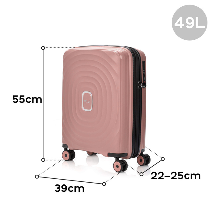 Walizka kabinowa SwissBags Echo 55 cm Różowy