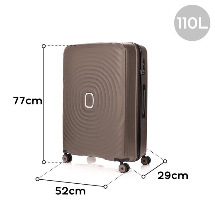 Duża walizka SwissBags Echo 77 cm szampański