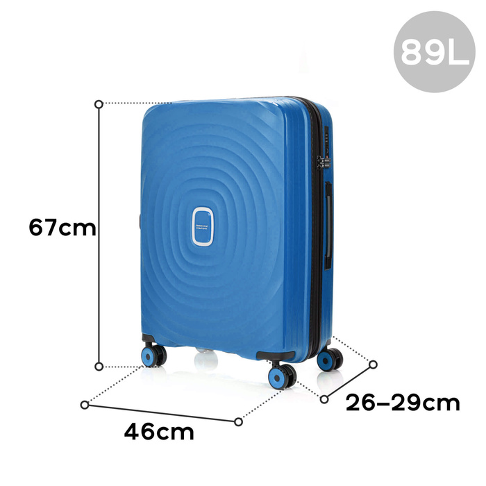 Średnia walizka SwissBags Echo 67 cm morski