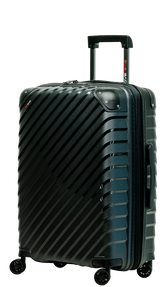 Średnia walizka SwissBags Diamond cut 67 cm metaliczny czarny