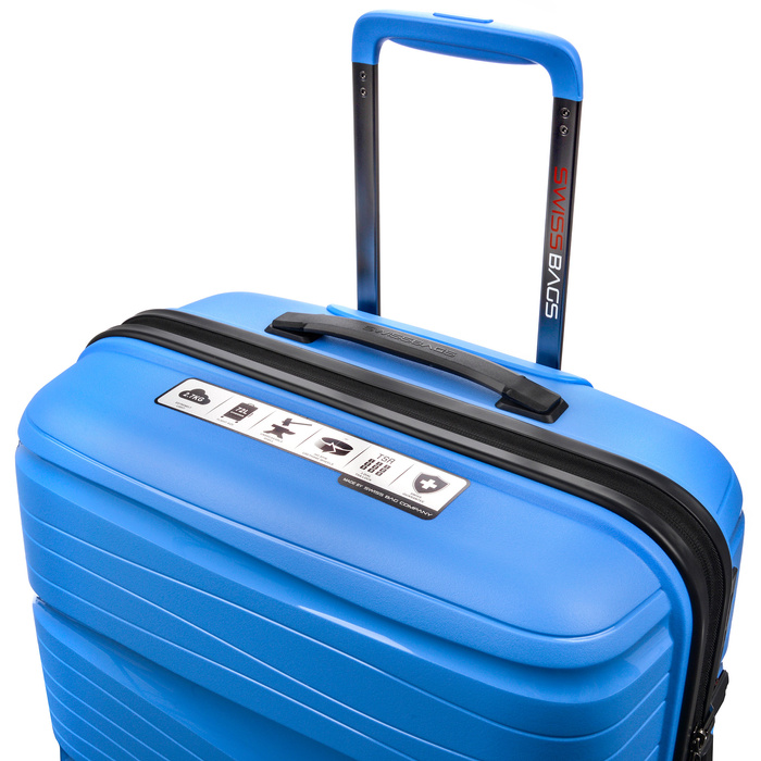 Średnia Walizka SwissBags Wave 67cm Niebieska