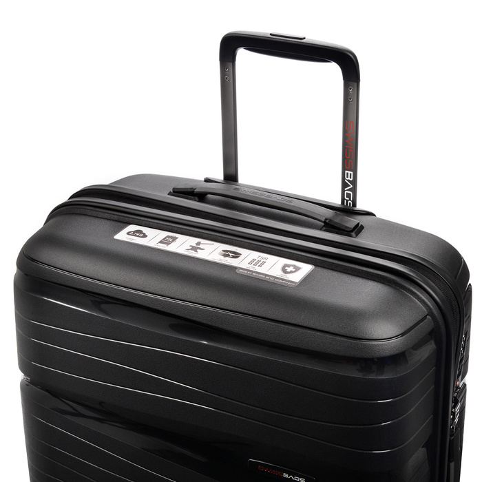 Duża Walizka SwissBags Wave 77cm Czarna