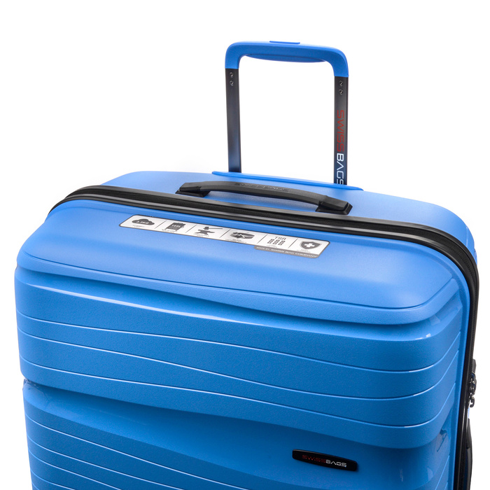 Duża Walizka SwissBags Wave 77cm Niebieska